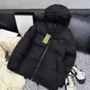 Damskie Down Parkas Designer 23 Autumn/Winter Fashion Logo Haftowane wełniane z kapturem zagęszczony ciepły płaszcz OCZC