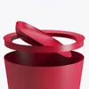 Waste Bins Trash Bin Swing Top Lid Plastic Office Supplies Can Dustbin Sundries Barrel Box Storage Bucket Kitchen Tools 230901