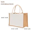 Shopping Bags Personalized Custom Bridesmaid Tote Gifts Cosmetic Travel Beach Burlap Bridal Wedding Bachelorette Party Favors Jute 230901