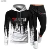 Chándal Trapstar Brand Chaquetas Ropa deportiva impresa Camisetas para hombres 16 colores Cálido Conjunto de dos piezas Sudadera con capucha suelta Pantalones para correr 220615 5JDRW