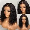 Synthetic Wigs Peruvian Water Wave Human Hair Bob Wigs For Black Women 13x4 Transparent Lace Frontal Wig Short Human Hair Curly 4x4 Closure Wig 230901