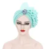 Lastest Turban Bonnet Cap for Women African Auto Geles Aso Oke Headtie Already Made Hijab Muslim Head Wrap Scarf Hat Nigerian