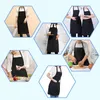 Tabliers Paquet de 6 tablier de cuisine noir avec 2 poches anti-salissure adapté à la cuisson au Barbecue Restaurant 230901