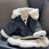 Dog Apparel Pet Clothes Winter Autumn Warm Jacket Small Wool Fashion Sweater Puppy Cool Leather Coat Chihuahua Maltese Yorkshire Poodle 230901