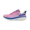 Hoka Clifton 9 Kid Shoes 유아 운동화 트레이너 Hokas One Free People Boys Girls Youth Runners Black White Pink Shoe