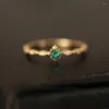 Cluster Rings S925 Sterling Silver Inlaid Emerald Open Ring Fashion Light Luxury Design Style Par Gift Temperament Kvinna