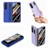 Fold5 Anti Slip Strip Hard PC Telefonfodral för Samsung Galaxy Z Fold 5 Wristand Design Pen Slot Folding Shell With Glass Film