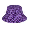 Bérets Bright Purple Leopard Spots Animal Print Pattern Bucket Hat Sun Cap Rose Vibrant Manteau