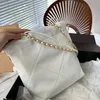 Mini sac de courses avec cordon de serrage de marque pour femme, sac poubelle, chaîne plaquée or vintage vintage, sac en cuir vintage, sac à dos, sac à bandoulière polyvalent, taille 18 x 20