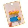Hair Accessories Girl Clip Candy Color Strawberry/Flower Hairpin Side Summer Hairstyle Accessory Kid Barrettes Decors