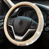 Steering Wheel Covers 2023 Bling Crystal Diamond Sparkling Car SUV Fit 14.5-15 Inch Vehicle For Woman Auto Accessories