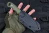 1st M7643 utomhusöverlevnad Rak kniv 14C28N Stone Wash Tanto Blade Full Tang Green Micarta Handle Fixed Blade Knives With Kydex