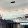 Chandeliers Modern Crystal Chandelier For Dining Room Chrome Large Home Decor Hanging Light Fixture Luxury Kitchen Island Led Cristal Lamp