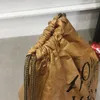 Skolväskor Anpassade Eco Friendly Kraft Paper DrawString ryggsäck Lätt vattentät utomhussportväska för resor