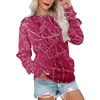 Dameshoodies Fleecejack met rits Halloween Herfst- en wintermode Roze Paars Lange mouw Ronde hals Pullover Dames dunne hoodie