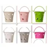 Party Favor 100Pcs Heart Hollow Metal Shower Gift Mini Small Assorted Colored Tin Pails Buckets Bucket Candy Chocolate Box Drop Delive Dhhhf