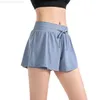 LULL Dames Sport Yoga Shorts Outfits Hoge taille Sportkleding Ademend Oefening Fitnesskleding Korte broek Meisjes Hardlopen Elastisch Met binnenvoering lu1838 Gymkleding