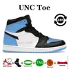New jumpman Palomino 1 basketball shoes 1s UNC toe Washed black lost and found SE space jam ice light smoke grey university blue patent bred mens women sneakers trainer