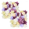 Decorative Flowers 2PCS Artificial Wall Panel 3D Flower Backdrop Faux Roses For Party Wedding Bridal Babay Shower Outdoor Garden Decor