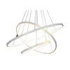 Pendant Lamps Mavesan Lights For Living Room Foyer 1/2/3 Circle Rings Acrylic Aluminum Body LED Lamp Fixtures Home Dero