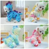 Dog Apparel Flannel Halloween Pajamas For Small Dogs 4 Color Pet Overall Jumpsuit Clothes Autumn Winter Pomeranian Yorkie Accessory 230901