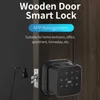 Door Locks Fingerprint Smart Door Lock Password App Remote Control Smart Ball Electronic Lock Tuya HKD230902