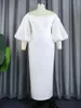 Robes de soirée blanches grande taille 4XL pour femmes, épaules dénudées, crayon, anniversaire, invité de mariage, demoiselle d'honneur, longues robes de bal, tenues 2023