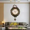 Wall Clocks Peacock Restaurant Interior Art Aesthetic Design Watch Minimalist Chinese Style Reloj Pared Home Decoration