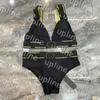 Klasyczne nadruk kobiet lato Summer Summer Dwuczęściowy zestaw bikini na świeżym powietrzu bikwiini projektant Women Swimsuit