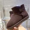 designer snowboots Australië Pluche dameslaarzen duin Kastanje Antelope bruin Antelope bruin Klassieke korte laarzen Schapenvachtwol geïntegreerde laarzen