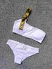23 Summer Dams Designer Bikini Seksowne alfabet stroju kąpielowego przy przyjęciu na plażę Dwuczęściową modę alfabet haftowany pasek do pływania pasek