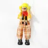 DHL 25cm Komik Parti Vintage Renkli Çekme Kuklası Palyaço Palyaço Ahşap Marionette Handcraft Ortak Etkinlik Bebek Çocuk Çocuk Hediyeleri Toptan