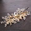 Grampos de cabelo strass barrettes acessórios para noiva pérola pentes laterais mulheres jóias casamento com pequenas pérolas ornamentos