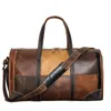 Duffel Bags Men /Women Large Luggage Travel Bag Luxury Unisex Leisure Weekend Suitcase Crazy Horse Leather Duffle Weekender