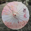 Umbrellas 82CM Cloth Chinese Style Oil-Paper Umbrella Hanfu Female Rainproof Dance Home Decor Classical Sombrilla Decorative