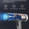 Secador de cabelo elétrico sem escova Secador de cabelo profissional 1200W luz azul íon negativo ar quente e frio ventos fortes poderosos 3 engrenagens soprador de baixo ruído HKD230902