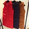 Women's Vests Ladies Spring Female Autumn Down Red Waistcoat Women Thick Abajo Vest Lady Warm Doudou Parkas Chaqueta