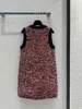 Mailand Runway Kleid 2023 Neue Herbst V-ausschnitt Mode Designer Kleider Marke Gleichen Stil Kleid 3D5Z