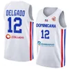 Tryckt VM Basketball Karl-Anthony Towns Jerseys 32 Dominikanska republiken 3 Jean Montero 5 Victor Liz 0 Antonio Pena 10 Andres Feliz 11 Eloy Vargas National Team