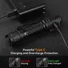 Torches Wurkkos TD02 Taktyczna latarka 2000 Pocieszanki Lumens Pocket Torch EDC z typem C Port Port Ogon Przełącznik IPX8 Wodoodporny HKD230902