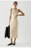 Designer Women's Casual Dress Classic Vintage Dresses Enkel ärmlöst högkvalitativt stickat tyg har en hög elastisk vikt av ungefär kvinnliga kläder