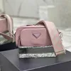 women camera bag fashion tie dye luxury pleated texture crossbody glitter strap purse pink designer bag snapshot new leather shoulder Bags Designer Women Bag