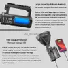 Torches Puissante lampe de poche LED Portable XHP70.2 torche USB projecteur rechargeable projecteur étanche avec base lanterne de pêche HKD230902