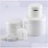 Bouteilles d'emballage en gros blanc vide bouteille cosmétique rechargeable pots en plastique avec couvercle maquillage crème pour le visage lotion conteneur de stockage Tra Dhipl