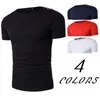 Мужские футболки T 2023 Модные хлопковые футболка для мужчин V-образное дизайн Slim Fit Футболки Soild Мужские топы футболка для меня рубашка с коротким рукавом