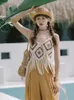 Женские танки JMPRS Tassel Женщины Boho Summer Beach Vintage Indie Folk женщина Camis Sexy Cotton Line Ladies Crop Tops