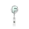 Business Card Files Cartoon Cute Retractable Badge Holder Reel Nurse Id Animal A-Z Letters Key Chain Alligator Clip With 369° Rotation Otuqt