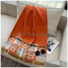 Foulards Marque de luxe Femmes Écharpe chaude Lettre Imprimer Grand Châle Wrap Épais Pashmina Couverture Designer Foard Femme Cachemire Bandana Drop Dhcm1