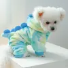 Vêtements de chien Flanelle Halloween Pyjamas pour petits chiens 4 couleurs Pet Combinaison Vêtements Automne Hiver Poméranie Yorkie Accessoire 230901