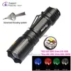 Torches 4-color light source mini flashlight WRGB multifunctional telescopic focusing household aluminum alloy strong light 3 AAA HKD230902